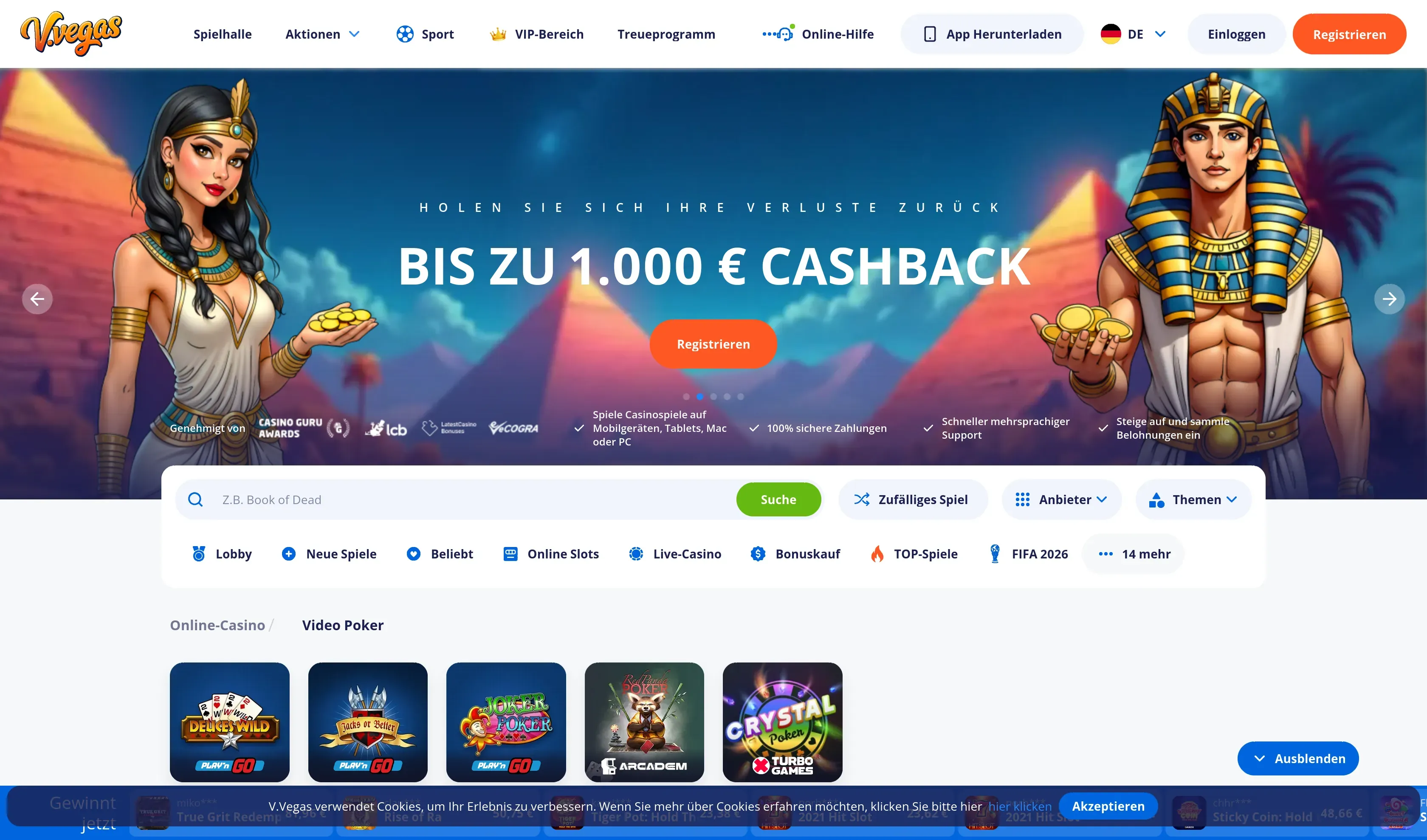 Desktop live casino